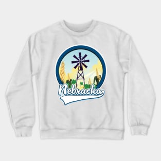 Nebraska Corn field logo Crewneck Sweatshirt